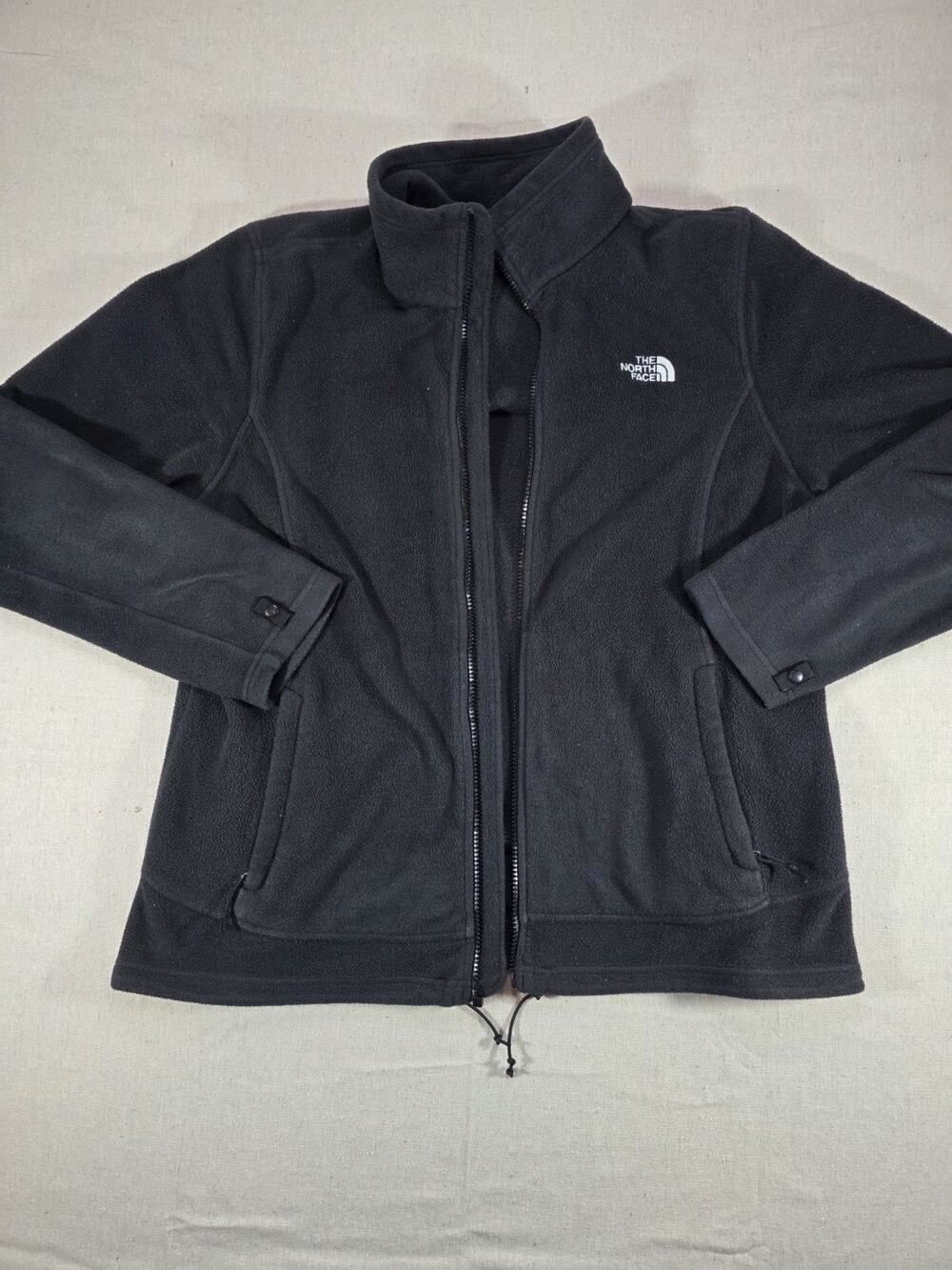 The North Face Jacket Womens XL Black Fleece Full Zip Outdoor Coat Zip Issue